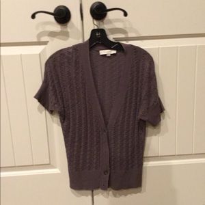 Short sleeve cardigan sweater